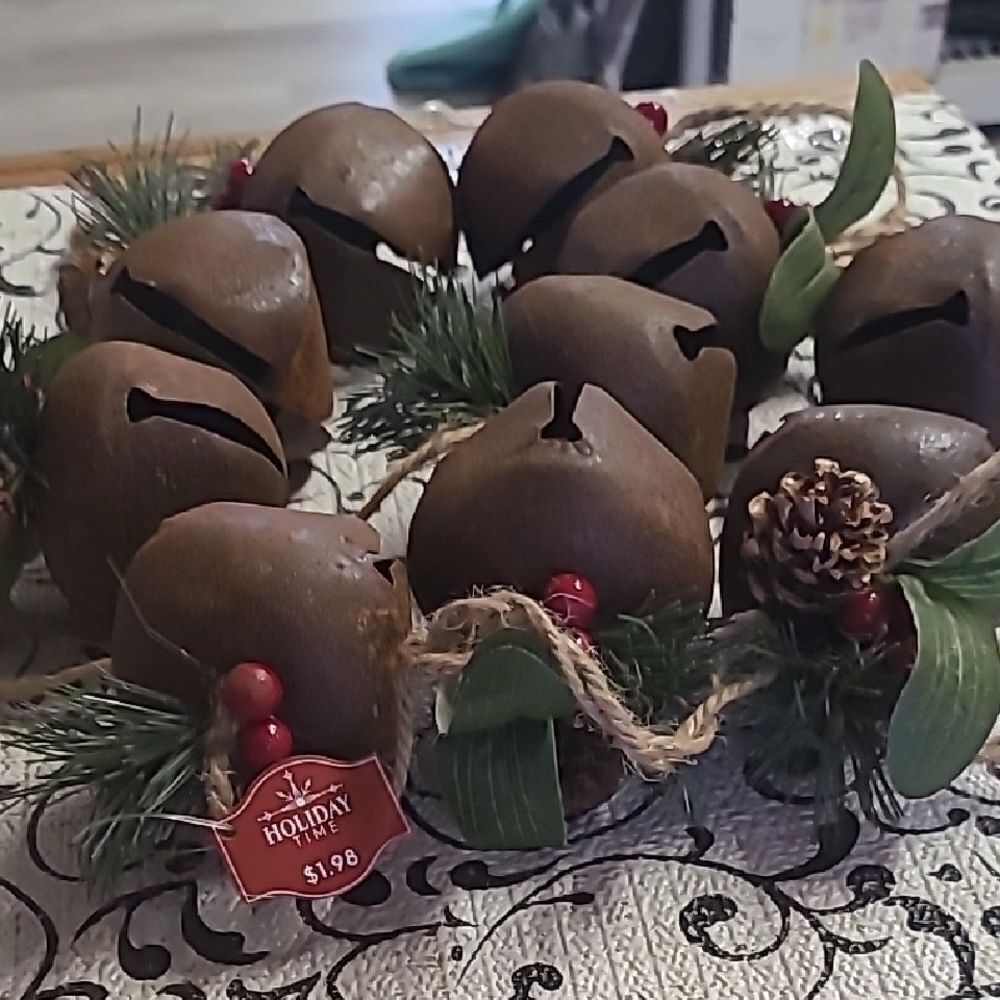 Holiday Time Brown Jingle Bell Garland